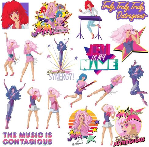 Jem, Band Graphics & Iconic 80s Designs for Laptop, Water Bottle & Suitcase in Saudi Arabia