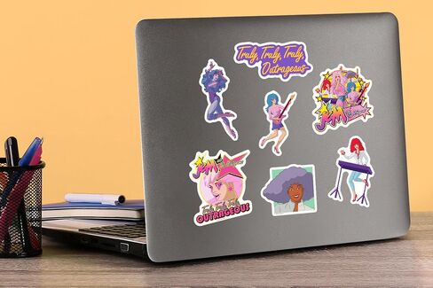 Jem, Band Graphics & Iconic 80s Designs for Laptop, Water Bottle & Suitcase in Saudi Arabia