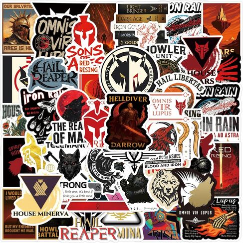 100Pcs Red Rising Stickers Science Fiction/Dystopian Series Novels Aesthetics Book Sticker Pack Waterproof Vinyl Decals for Laptop Ebook Readers Water Bottles Journal Scrapbook in Saudi Arabia