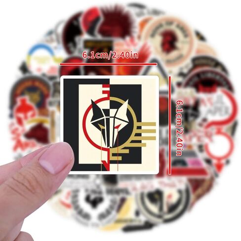 100Pcs Red Rising Stickers Science Fiction/Dystopian Series Novels Aesthetics Book Sticker Pack Waterproof Vinyl Decals for Laptop Ebook Readers Water Bottles Journal Scrapbook in Saudi Arabia