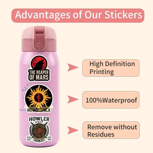100Pcs Red Rising Stickers Science Fiction/Dystopian Series Novels Aesthetics Book Sticker Pack Waterproof Vinyl Decals for Laptop Ebook Readers Water Bottles Journal Scrapbook in Saudi Arabia