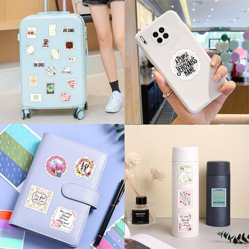 JW.ORG Stickers Pack, 62Pcs Aesthetic Vinyl Waterproof Sticker Decals for Water Bottle,Laptop,Phone,Skateboard,Scrapbooking,Bumper for Fans for Party Supply in Saudi Arabia