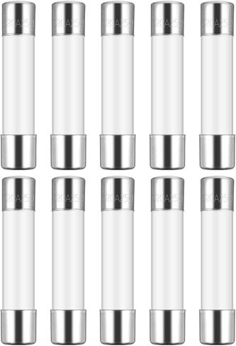 Fuse 20A Ceramic Fuse 20 Amp 250V Slow-Blow Replacement for GE WB27X10388, Whirlpool, Kenmore, and Other Microwaves, 6mm x 30mm (10 Pcs) in Saudi Arabia