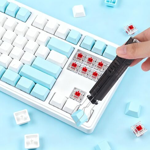 Penitue 2-in-1 Switch Puller Mechanical Keyboard, 304 Stainless Steel Keycap Switch Puller with 4-Claw Grip & One-Press Eject Design Key Cap Remover Tool for Gaming Keyboard in Saudi Arabia