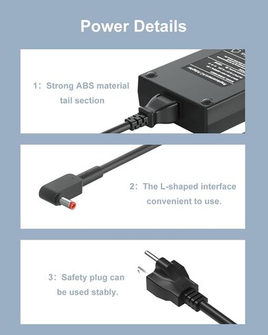 180W Charger Compatible with MSI Thin GF63 GF65 Gaming Laptop in Saudi Arabia