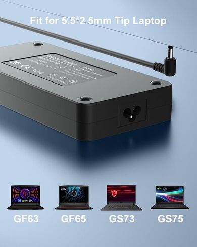 180W Charger Compatible with MSI Thin GF63 GF65 Gaming Laptop in Saudi Arabia