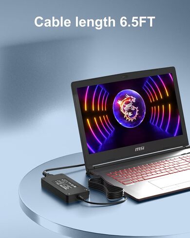 180W Charger Compatible with MSI Thin GF63 GF65 Gaming Laptop in Saudi Arabia