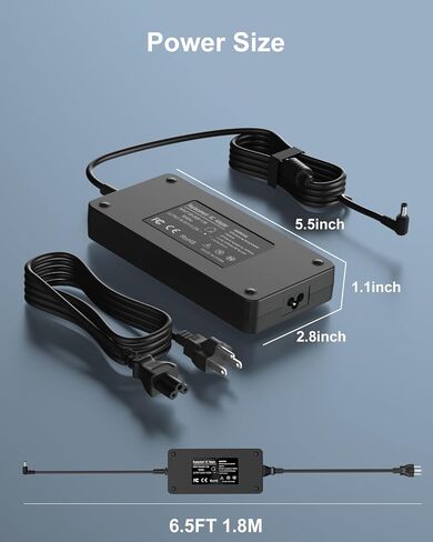 180W Charger Compatible with MSI Thin GF63 GF65 Gaming Laptop in Saudi Arabia