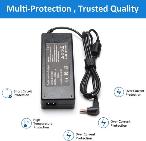 19V 3.95A 75W Laptop Charger AC Adapter Power Supply for Toshiba Satellite C55 C55D C55T C55DT C55-A C55-B C55-C C50 C75 C75D C655 L655 L755 L755D L775 C850 C855 Fit PA3822U-1ACA PA3917U-1ACA PA3714U- in Saudi Arabia