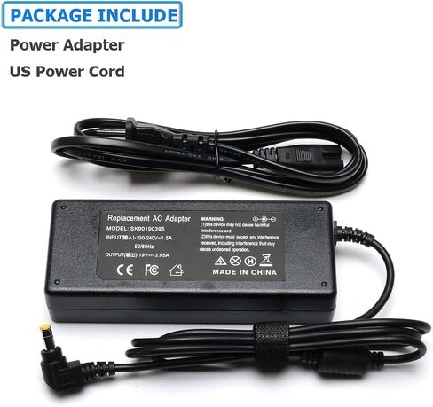 19V 3.95A 75W Laptop Charger AC Adapter Power Supply for Toshiba Satellite C55 C55D C55T C55DT C55-A C55-B C55-C C50 C75 C75D C655 L655 L755 L755D L775 C850 C855 Fit PA3822U-1ACA PA3917U-1ACA PA3714U- in Saudi Arabia