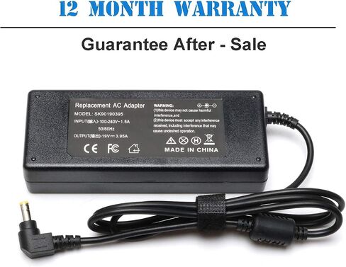 19V 3.95A 75W Laptop Charger AC Adapter Power Supply for Toshiba Satellite C55 C55D C55T C55DT C55-A C55-B C55-C C50 C75 C75D C655 L655 L755 L755D L775 C850 C855 Fit PA3822U-1ACA PA3917U-1ACA PA3714U- in Saudi Arabia
