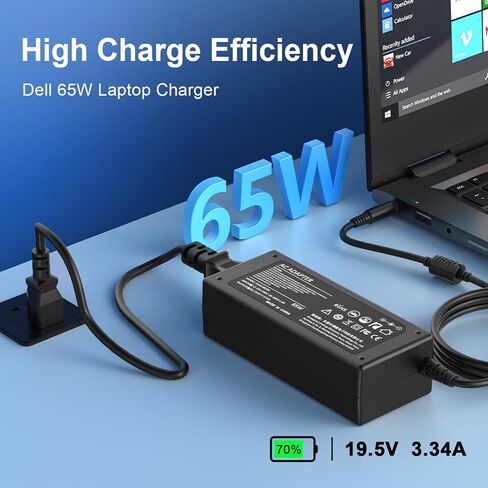 65W Charger Compatible with Dell Inspiron Latitude Series 2 Tips in Kuwait
