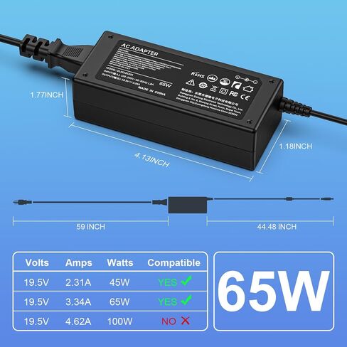 65W Charger Compatible with Dell Inspiron Latitude Series 2 Tips in Kuwait