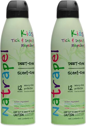 Natrapel Kids Tick & Insect Repellent, DEET-Free, Scent Free, 6 oz (2 Pack) in Saudi Arabia