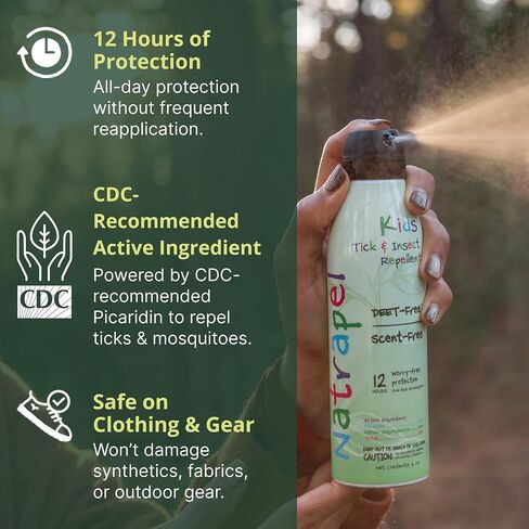Natrapel Kids Tick & Insect Repellent, DEET-Free, Scent Free, 6 oz (2 Pack) in Saudi Arabia