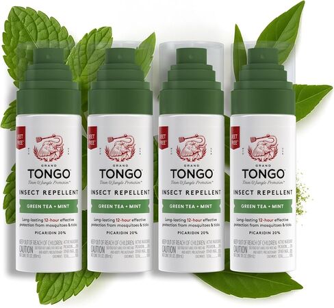 Grand Tongo DEET-Free Insect Repellent Spray, 12 Hour Mosquito Protection, Picaridin Pump Spray, 3 oz, Citrus + Sandalwood in Saudi Arabia