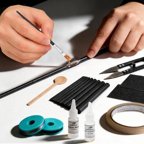 FishTrip Fishing Rod Repair Kit Complete Carbon Fiber for Rod Building in Saudi Arabia