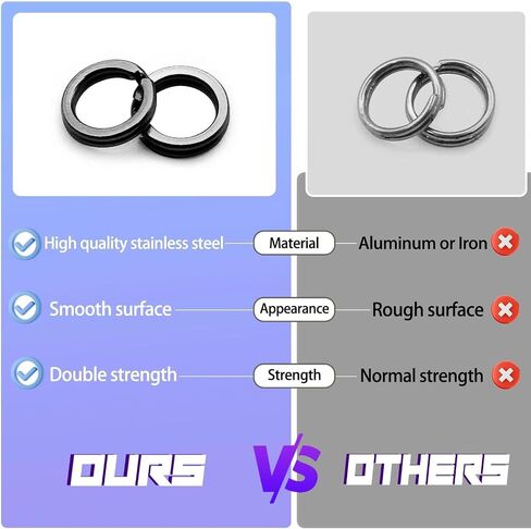 Natufish Split Rings Heavy Duty 50Pcs for Saltwater Fishing in Kuwait