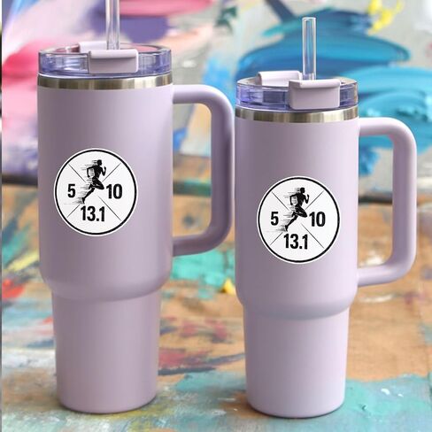 3 Pcs 5K 10K 13.1 Running Sticker, 13.1 Half Marathon Race Distance Vinyl Sticker 3" Waterproof for Laptop, Water Bottle, Tumbler, Journal, Gift for Runners, Medal Holder in Saudi Arabia