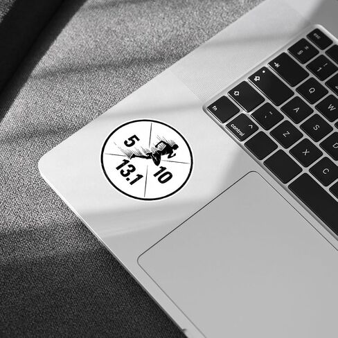 3 Pcs 5K 10K 13.1 Running Sticker, 13.1 Half Marathon Race Distance Vinyl Sticker 3" Waterproof for Laptop, Water Bottle, Tumbler, Journal, Gift for Runners, Medal Holder in Saudi Arabia
