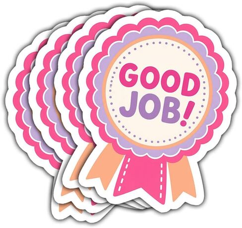 (3Inch) 4Pcs Good Job Stickers, Teacher Reward Stickers for Students in Saudi Arabia