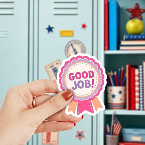 (3Inch) 4Pcs Good Job Stickers, Teacher Reward Stickers for Students in Saudi Arabia