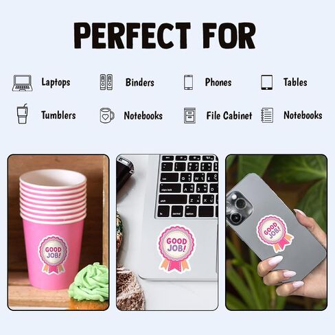 (3Inch) 4Pcs Good Job Stickers, Teacher Reward Stickers for Students in Saudi Arabia