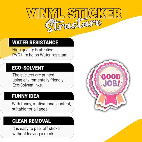 (3Inch) 4Pcs Good Job Stickers, Teacher Reward Stickers for Students in Saudi Arabia