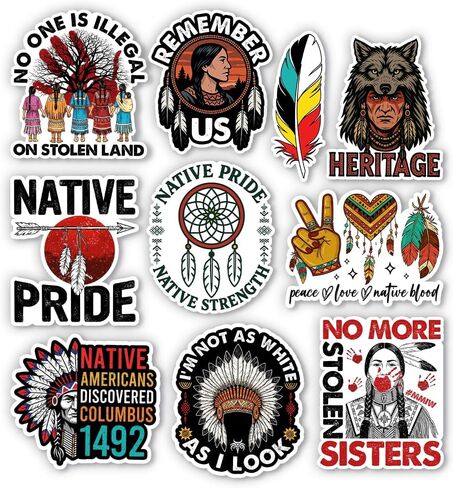 Native American Indigenous Pride Sticker, 10Pcs-3in in Saudi Arabia