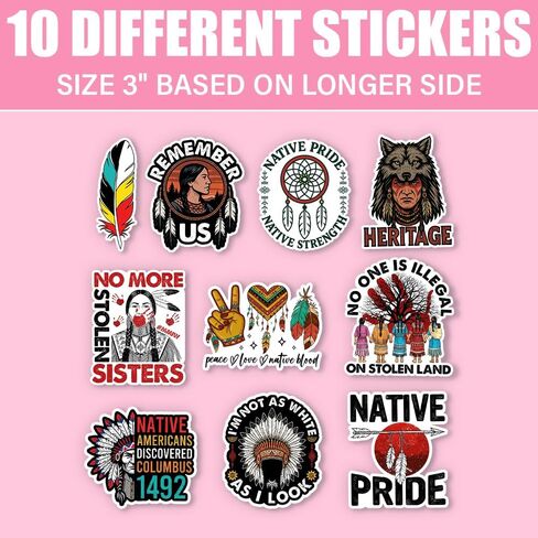 Native American Indigenous Pride Sticker, 10Pcs-3in in Saudi Arabia