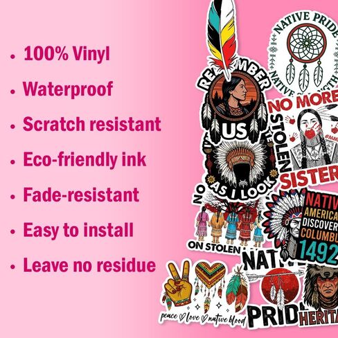 Native American Indigenous Pride Sticker, 10Pcs-3in in Saudi Arabia