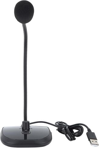 USB Computer Microphone High Sensitivity Noise Cancelling Gaming Recording Live Streaming Mic with Listening Function for PC Laptop USB Plug Play Black in Saudi Arabia