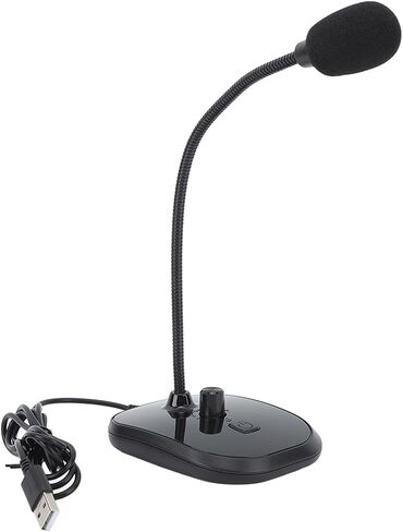 USB Computer Microphone High Sensitivity Noise Cancelling Gaming Recording Live Streaming Mic with Listening Function for PC Laptop USB Plug Play Black in Saudi Arabia