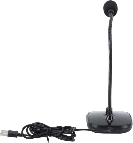 USB Computer Microphone High Sensitivity Noise Cancelling Gaming Recording Live Streaming Mic with Listening Function for PC Laptop USB Plug Play Black in Saudi Arabia