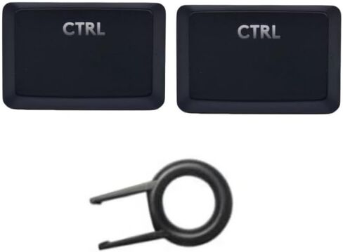 2pcs Backlit Ctrl Keys Replacement for Logitech G910 RGB Mechanical Gaming Keyboard Keycap Black in Saudi Arabia