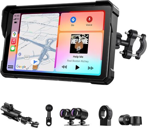 7 Inch Motorcycle Touchscreen, Wireless CarPlay & Android Auto in Saudi Arabia