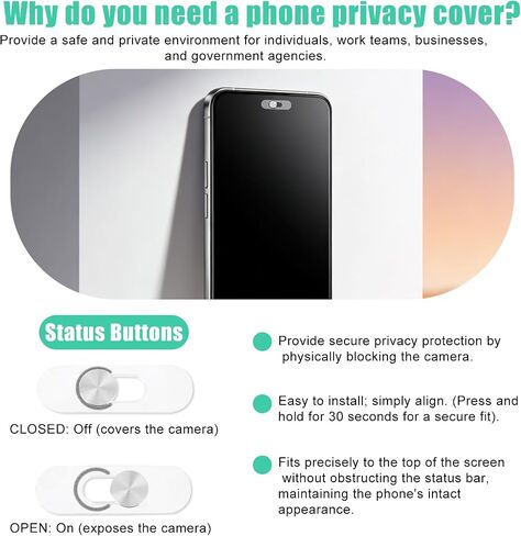 2pcs Single Front Slide Camera Cover Covers Webcam Blocker for Pixel/Galaxy in Saudi Arabia