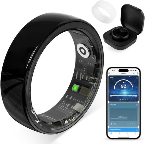 Smart Ring for Women, Health Tracker & 5ATM, COLMI R02. (Pink Ceramic, 7#) in Saudi Arabia
