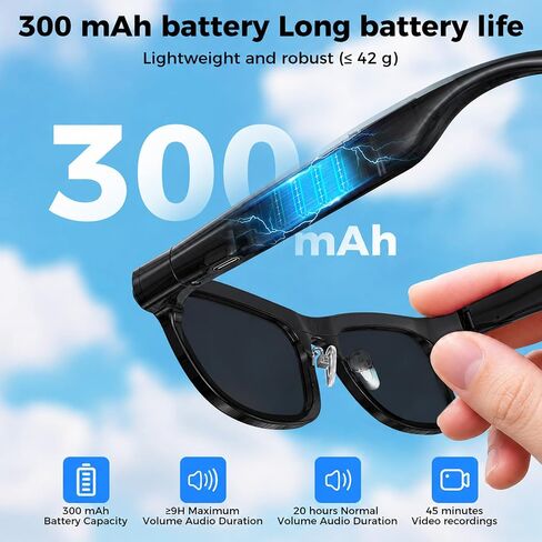 KAIGERR AI Smart Glasses with 13MP Camera, Stabilized POV Recording in Saudi Arabia