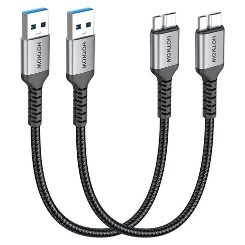 USB 3.0 Micro B Cable 1FT 2Pack, 10Gbps USB A to Micro B Hard Drive Cable in Saudi Arabia