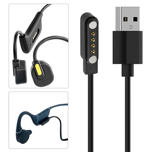 2-pack Magnetic Charging Cable For DEMICEA LibreRun Pro X13, VLOP X34, SunvitoX6, Rumatas X6, LaoziniuX6, Kuggini X6, GlanaX6, H2O Audio TRI 2/2 PRO Bone Conduction-Open Ear Headphones Charger in Saudi Arabia