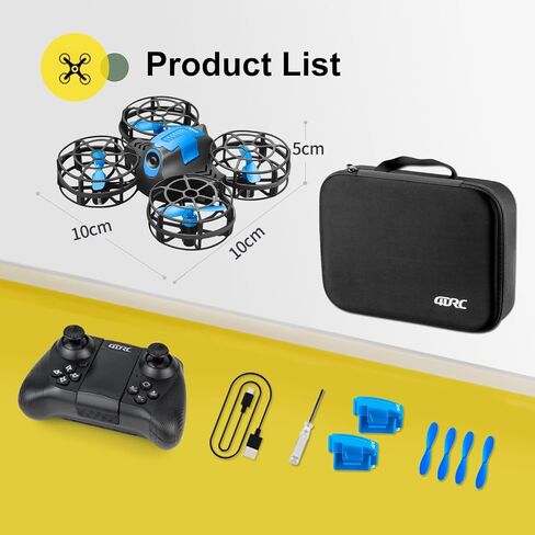4DRC V18 Mini RC Quadcopter Drone for Kids Beginners, 2 Control Modes, LED Lights, 3D Flips, Headless Mode, 3 Speed Adjustable, Altitude Hold Auto Hover, 2 Rechargeable Batteries, Fun Flying Gift Toy for Boys in Saudi Arabia