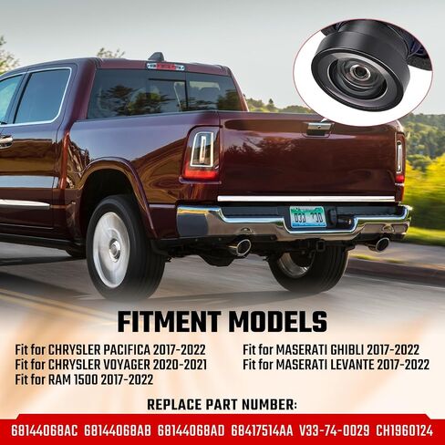 Rear View Backup Camera Fit for Chrysler Pacifica 2017-2022 68417514AA in Saudi Arabia