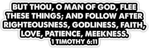 1 Timothy 6 11 Sticker - Pursue Faith and Love Decal for Laptop, Notebook, Journal, Phone Case, Christian Gift, Inspirational Christian Quote, Bible Verse Sticker in Saudi Arabia