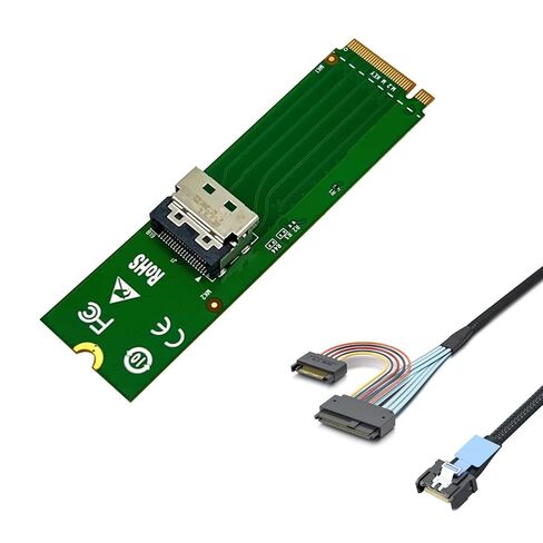 10Gtek M.2 M-Key to MCIO 4i Adapter + MCIO 4i to U.2 Cable in Kuwait