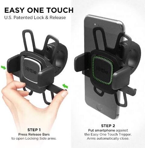 iOttie Easy One Touch 4 Bike Phone Mount Holder Bicycle Handlebar Cradle Quick-Release Lock, Secure Phone Holder for iPhone 17 16 15 Samsung Google Smartphones in Saudi Arabia
