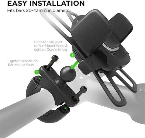 iOttie Easy One Touch 4 Bike Phone Mount Holder Bicycle Handlebar Cradle Quick-Release Lock, Secure Phone Holder for iPhone 17 16 15 Samsung Google Smartphones in Saudi Arabia