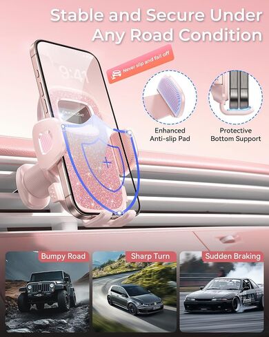 Upgraded Phone Holders for Your Car with New Metal Hook Clip,Vent Car Mount in Saudi Arabia