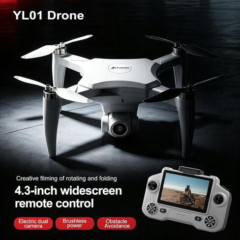 Foldable Drone with Camera FPV Mini RC Quadcopter for Beginners, White in Saudi Arabia