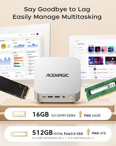 ACEMAGICIAN K1 Mini PC Intel Core i5-12600H 16GB DDR4 512GB SSD in Saudi Arabia